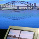 Simulatuvra čájehii Gonagasskiipa, mii lei Sydney Harbouras. Govva: Lise Åserud, NTB scanpix